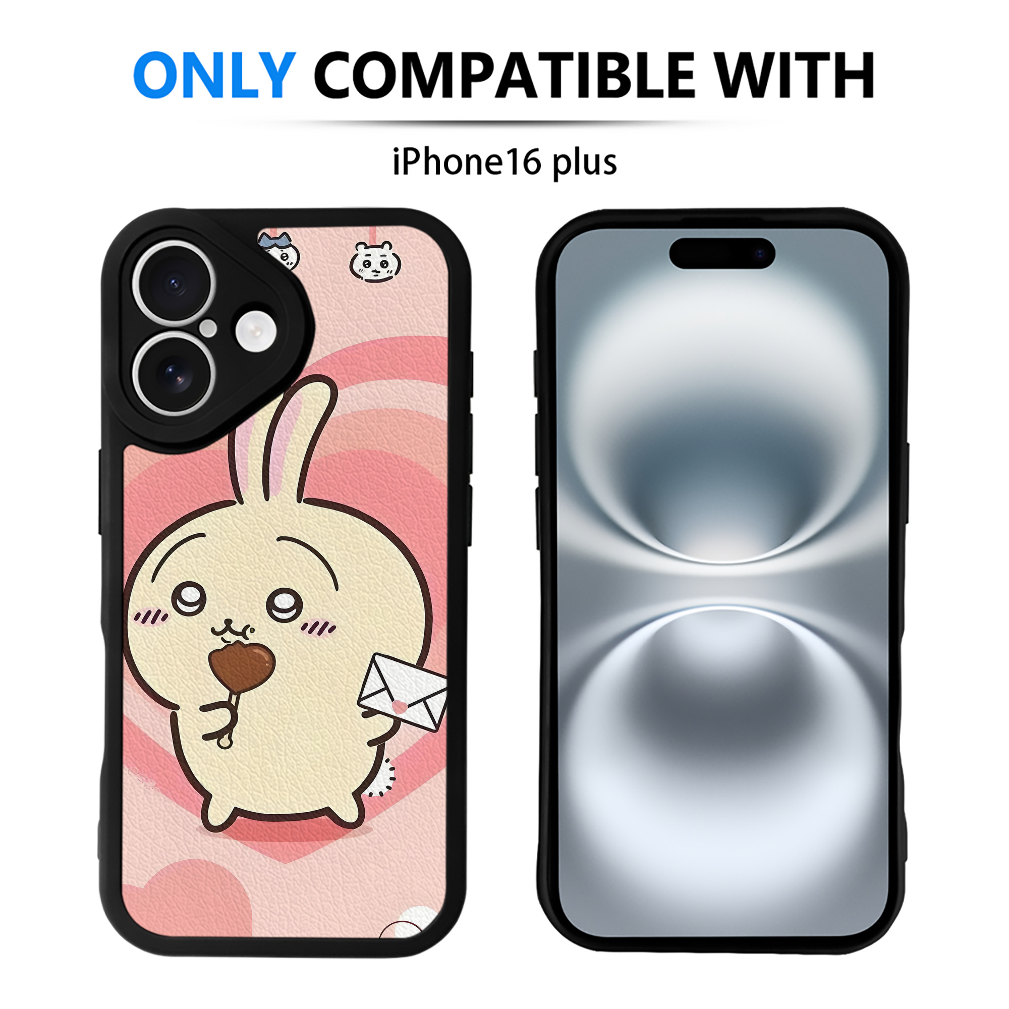 （画像用） ちいかわ Chii-kawa 【iPhone 16シリーズ対応】シリコンスマホケース（レザー調） 材質：シリコン